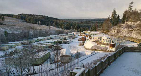Corriefodly Holiday Park in Winter