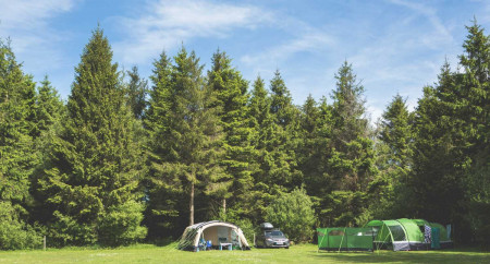 Quiet camping pitches